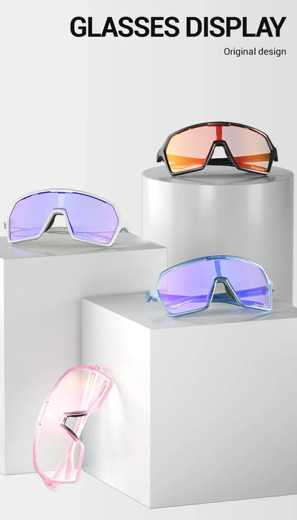 SCVCN Color Photochromic Cycling Glasses UV400 Sunglasses for Men Women Driving Glasses MTB Road Bike Sport Eyewear Running