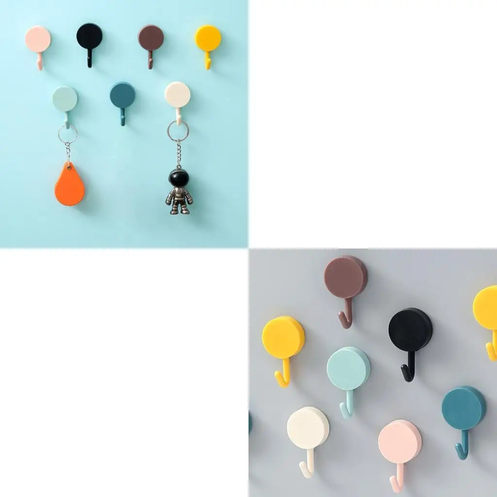 Adhesive Decorative Wall Hook Damage Frees Installation Strong Hold Bathroom Kitchen Use ABS Plastic Waterproof Hanger