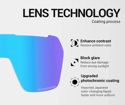 SCVCN Color Photochromic Cycling Glasses UV400 Sunglasses for Men Women Driving Glasses MTB Road Bike Sport Eyewear Running
