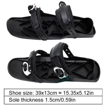 Mini Short Ski Skates Skis Boots High Quality Skating Ski Shoes Portable Short Shoe Snowblades for Winter Outdoor Sports