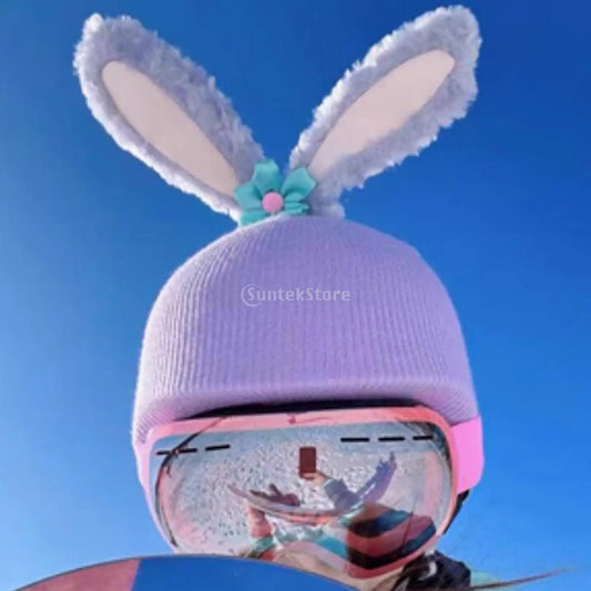 Ski Helmet Cover Funny Single Board Double Board Warm Ski Helmet Cover Personality Cover Unicorn Rabbit Ear Giraffe Lovely Goat