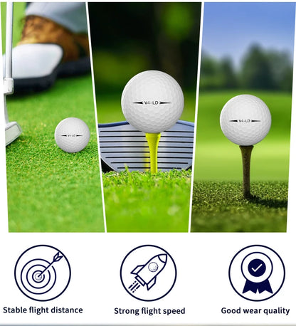 Caiton Pro Golf Balls - 4 Layers, DuPont Surlyn, Adds 30 Yards, Tournament Performance, Great Feel (12/6/3 Pack)