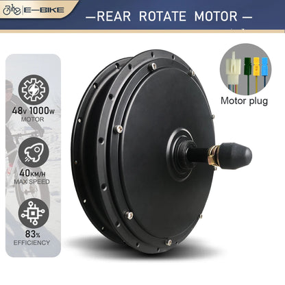 Electric Bike Motor 48V 2000W/1000W/1500W Brushless Non-gear Hub Motor for Ebike Conversion KIt and Scooter