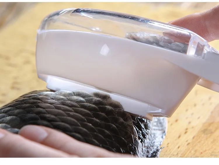 Kitchen Household Scale Scraper With Lid, Fish Scale Scraper, Manual Descaling, Brushing Of Fishing Tools
