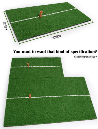Golf Mat| Artificial Turf, Foam Bottom Golf Hitting Mat| Outdoor and Indoor Practice Golf Mat with Rubber Tee,30x60cm