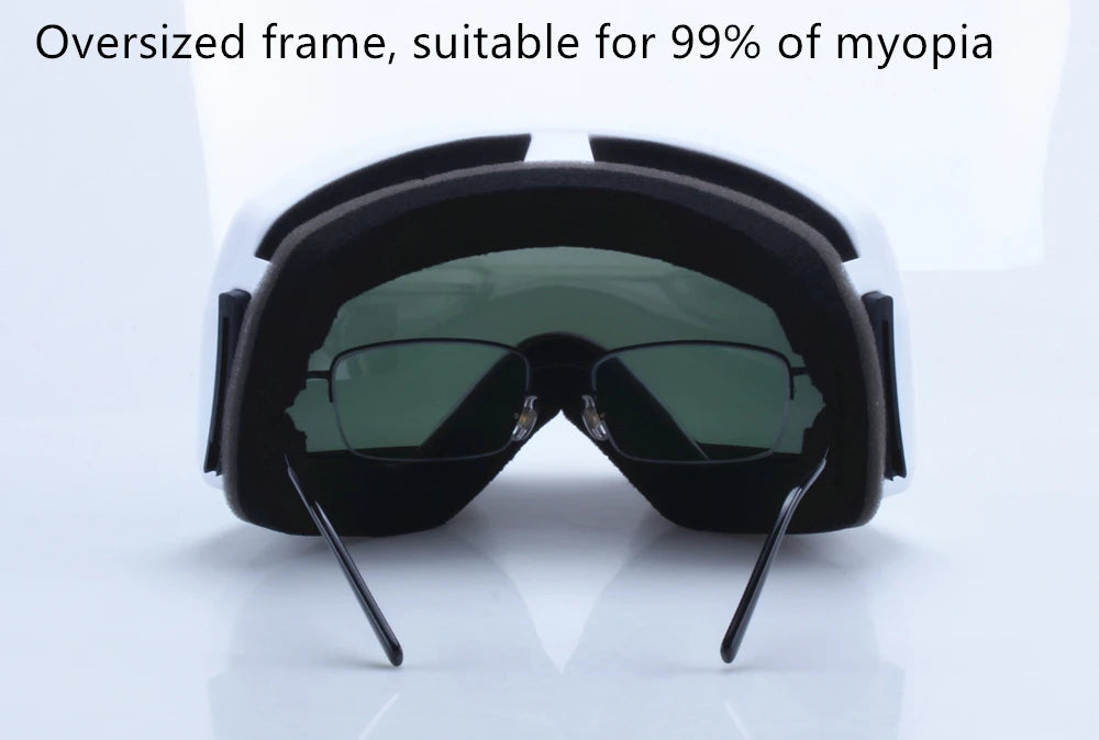 Big Ski Snowboard Goggles Women Men Skiing Eyewear Mask UV 400 Snow Protection Over Glasses Adult Double Anti-Fog Cylindrical