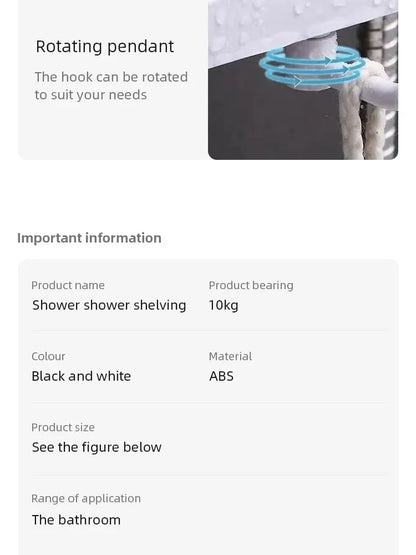 Shower Shelf Home Bathroom Lift Bracket Without Holes Bathroom Shower Rod Tray Home Storage Shelves & Racks arrangement