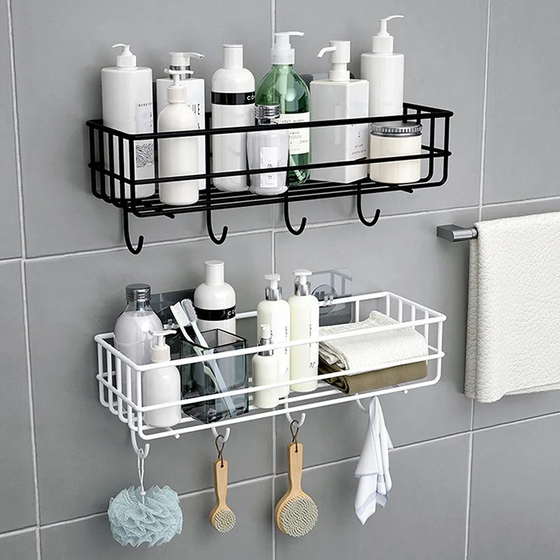 Bathroom Shelf Kitchen Organizer Shelves Corner Frame Iron Shower Caddy Storage Rack Shampoo Holder For Bathroom Accessories