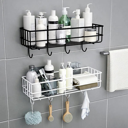 Bathroom Shelf Kitchen Organizer Shelves Corner Frame Iron Shower Caddy Storage Rack Shampoo Holder For Bathroom Accessories