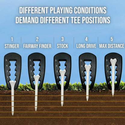 Adjustable Golf Tee Height Tool Precision Tee Height Setter for Consistent Swings, Durable Design, Easy-to-Use Golf Training Aid