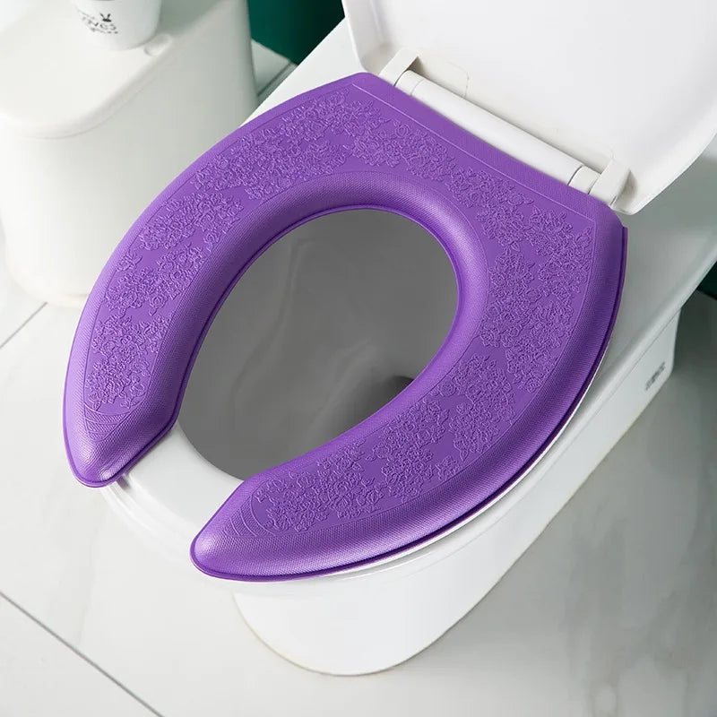 Waterpoof Soft Toilet Seat Cover Bathroom Washable Closestool Mat Pad Cushion O-shape Toilet seat Bidet Toilet Cover Accessories