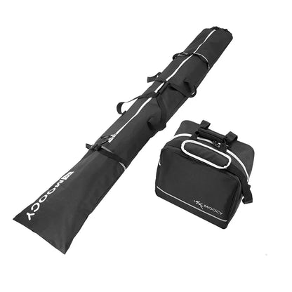 2PCS/set Ski Bag & Boot Bag Padded Waterproof Skis Storage Bag for Travel Fit Skis Up to 200 cm and Boots Up to US Size 13 스키 백