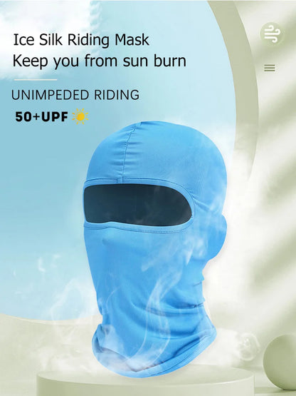 Breathable Balaclava Motorcycle Face Mask Moto Helmet Bandana Hood Windproof Dustproof Face Shield Men's MTB Bike Full Face Mask