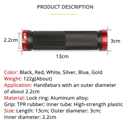 MTB Bicycle Handlebar Grips Rubber Anti-Skid Bike Grips Lock On Road Mountain Handle End Grips MTB Cuffs Bike Accessories