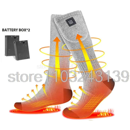 Winter Heated Socks Rechargeable Heating Socks With Battery Case Heated Socks Warmth Outdoor Heated Boots Snowmobile Winter Ski