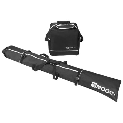 2PCS/set Ski Bag & Boot Bag Padded Waterproof Skis Storage Bag for Travel Fit Skis Up to 200 cm and Boots Up to US Size 13 스키 백
