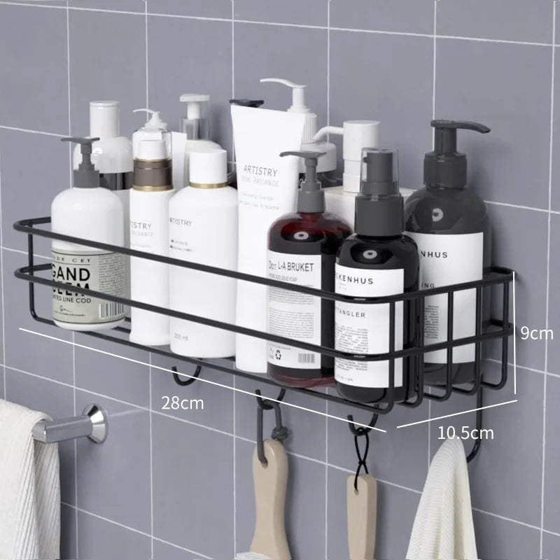 Bathroom Shelf Kitchen Organizer Shelves Corner Frame Iron Shower Caddy Storage Rack Shampoo Holder For Bathroom Accessories