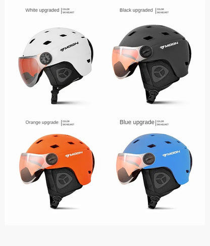 MOON-Professional Ski Helmet for Adult and Youth, Universal for Skateboard, Snowboard, Snow Equipment, Warm, Winter