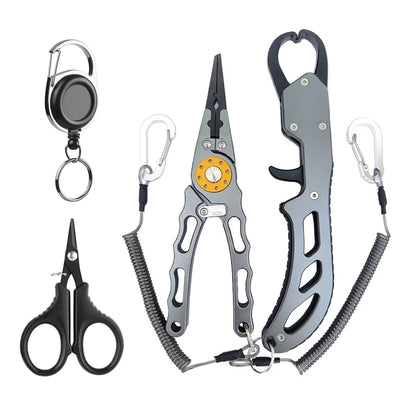 Shawto Titanium Coating Stainless Steel Fishing Scissor Plier Cut PE Braid Line Cutter Plies Carp Fishing Accessories Tools