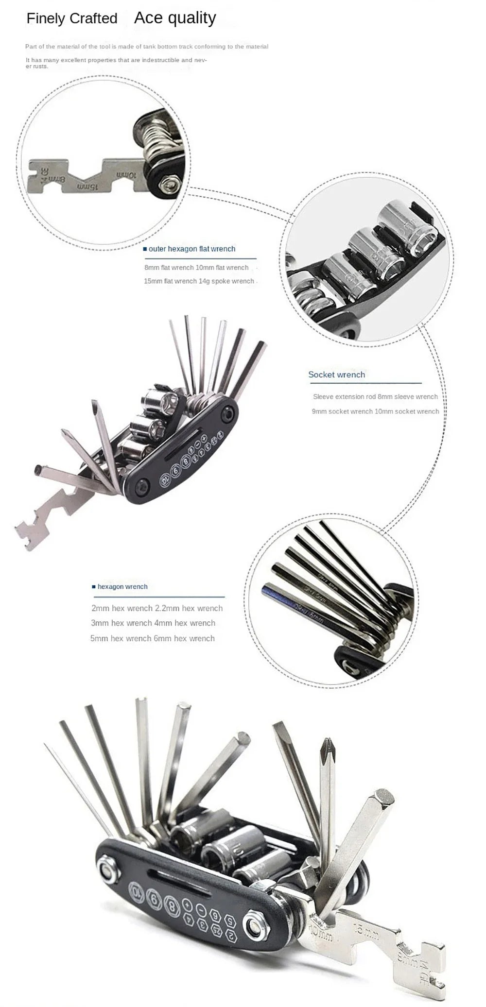 Motorcycle Tool Wrench Screwdriver Set For Sur Ron Surron 48T 52T 54T 58T 64T Light Bee X S Lightbee Repair Tools Accessories