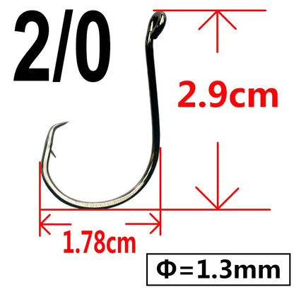 100 pcs Octopus Offset Sport Circle Fishing Hook Carp Fishhook Jig Big Barbed Fish Hook High Carbon Steel Fishing Hook
