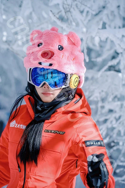 Ski Helmet Cover Decoration Cute Cartoon Half Helmet Cover for Kids Suitable for Electric Scooters Adult Helmet Decoration Hat