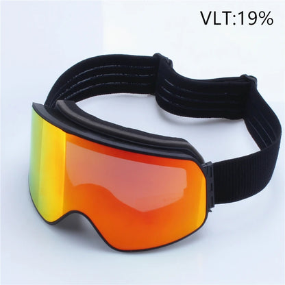 Big Ski Snowboard Goggles Women Men Skiing Eyewear Mask UV 400 Snow Protection Over Glasses Adult Double Anti-Fog Cylindrical