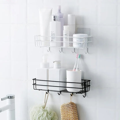 Bathroom Shelf Kitchen Organizer Shelves Corner Frame Iron Shower Caddy Storage Rack Shampoo Holder For Bathroom Accessories