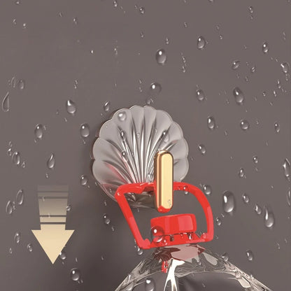 4pcs/set Multipurpose Shell Shape Hook Wall Hanging Hooks Self Adhesive Storage Hook For Bathroom Kitchen Bedroom Key Decor