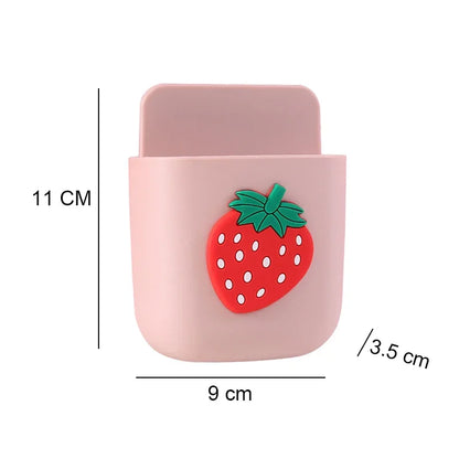 Cartoon Wall Mounted Storage Box for Bedroom Mobile Phone Bathroom Toothpaste Toothbrush Organizer