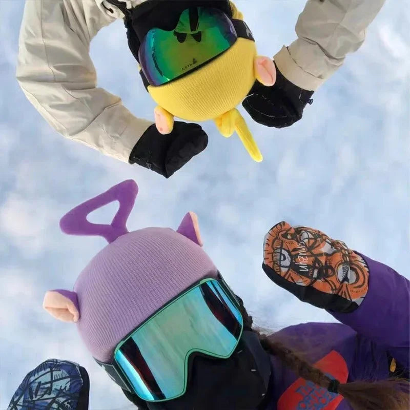 Ski Helmet Cover for Women Men Skiing Helmet Covers Decor Snowboard Washable Outdoor Sports Cute Knitted Helmets Accessories
