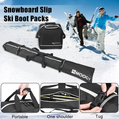 2PCS/set Ski Bag & Boot Bag Padded Waterproof Skis Storage Bag for Travel Fit Skis Up to 200 cm and Boots Up to US Size 13 스키 백