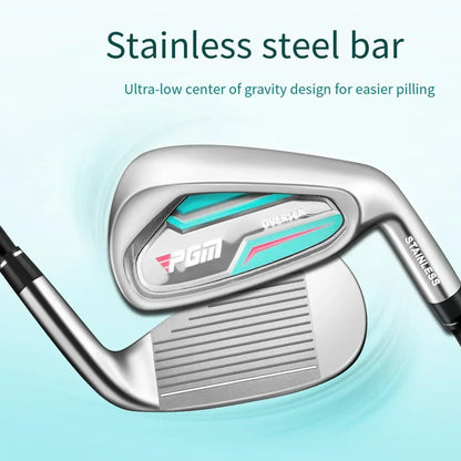 PGM Golf Clubs TIG051,Men Women Right Handed Training Clubs,#5/6/7/8/9/P/S IRON Stainless Steel Low Center of Gravity Pole