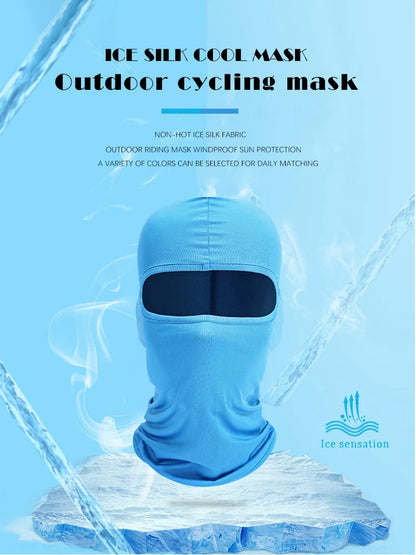 Breathable Balaclava Motorcycle Face Mask Moto Helmet Bandana Hood Windproof Dustproof Face Shield Men's MTB Bike Full Face Mask