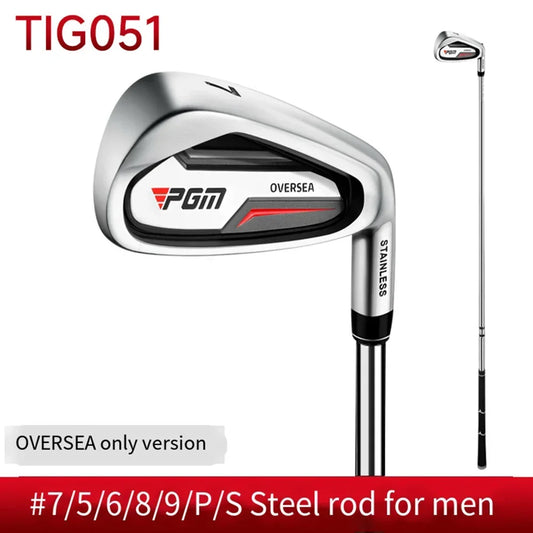 PGM Golf Clubs TIG051,Men Women Right Handed Training Clubs,#5/6/7/8/9/P/S IRON Stainless Steel Low Center of Gravity Pole