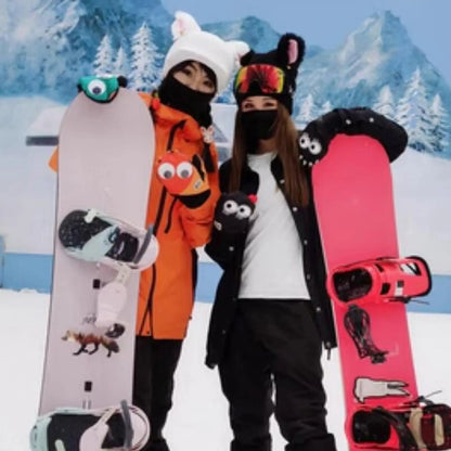 Snow Ski Helmet Cover Protector Winter Helmets Accessories Decorative Cartoon Ski Helmet Decoration for Women Men