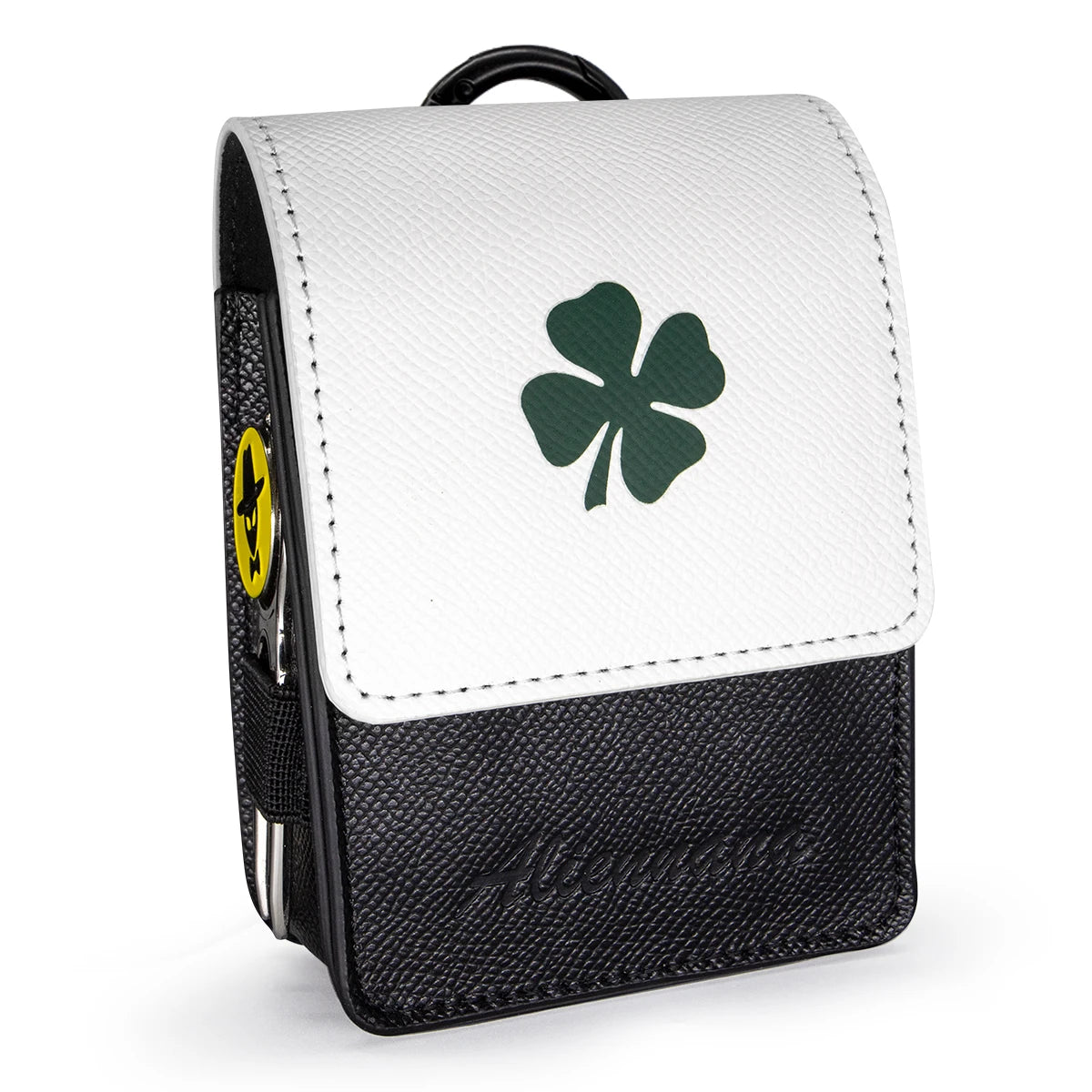Golf Rangefinder Case Premium Leather for Bushnell Callaway Universal Range Finder arry Bag with Tee Holder, Belt Clip for Most