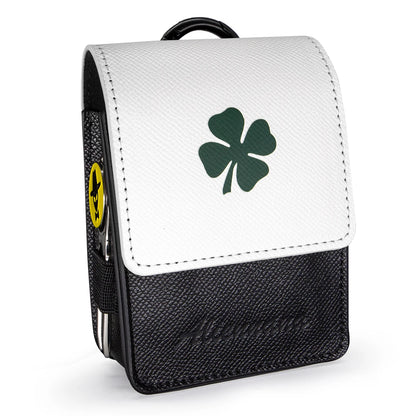 Golf Rangefinder Case Premium Leather for Bushnell Callaway Universal Range Finder arry Bag with Tee Holder, Belt Clip for Most
