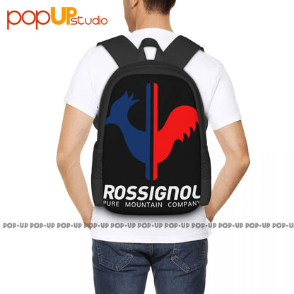 Rossignol Ski Logo R Pure Mountain Company Backpack Large Capacity Bookbag Schoolbag Sports Bag Large Capacity