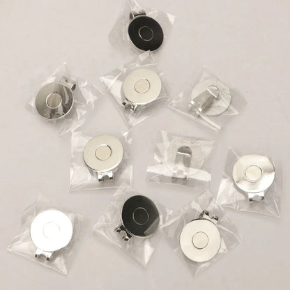 10Pcs 25mm High Quality Golf Hat Visor Cap Clip Golf Ball Aiming Zinc Alloy Magnetic Marker Professional Golf Training Aids