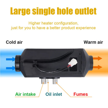 5-8KW Diesel Gasoline Dual Mode 12V 24V Air Heater Kit Diesel Universal Heater With Remote Control For Motor Trucks