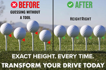 Adjustable Golf Tee Height Tool Precision Tee Height Setter for Consistent Swings, Durable Design, Easy-to-Use Golf Training Aid
