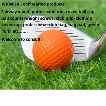 Golf putter side axle head cover, yellow round T embroidery, outdoor sports golf training, shipping included