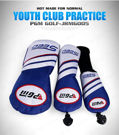 PGM child Golf Club Sets kids Learning Iron Carbon Putter Headcover Bracket Bag 120-165cm Height Boy Kids Junior Clubs JRTG005
