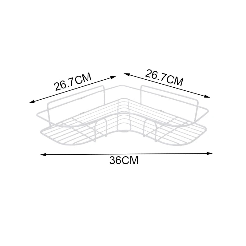 Bathroom Shelf Kitchen Organizer Shelves Corner Frame Iron Shower Caddy Storage Rack Shampoo Holder For Bathroom Accessories