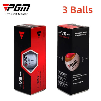PGM Hardness Golf Practice Balls Outdoor Sport Driving Range Lightweight Synthetic Rubber Golf Three-Layer Competition Balls Set