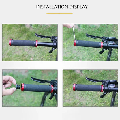 Bicycle Handle Bar Grips Road Mountain Bike Rubber Handlebar Grips MTB Alloy Bilateral Lock Non-slip Grips Cycling Accessories