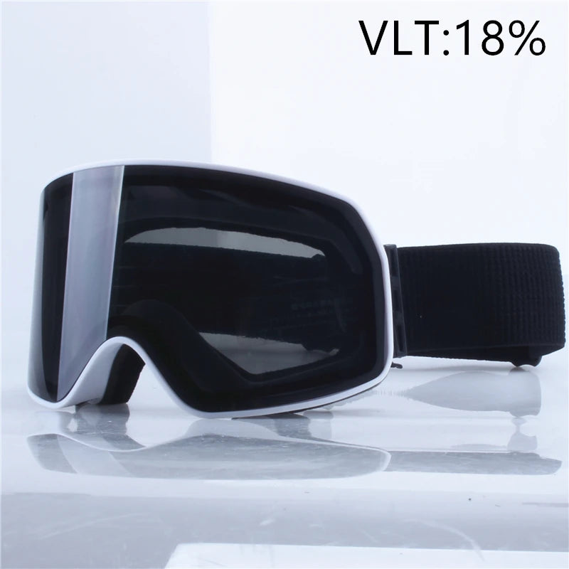 Big Ski Snowboard Goggles Women Men Skiing Eyewear Mask UV 400 Snow Protection Over Glasses Adult Double Anti-Fog Cylindrical