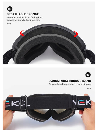 ELAX BRAND NEW Double Layers Anti-Fog Ski Goggles Snowmobile Eyewear Outdoor Sport Snow Snowboard Glasses