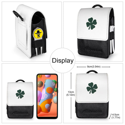 Golf Rangefinder Case Premium Leather for Bushnell Callaway Universal Range Finder arry Bag with Tee Holder, Belt Clip for Most